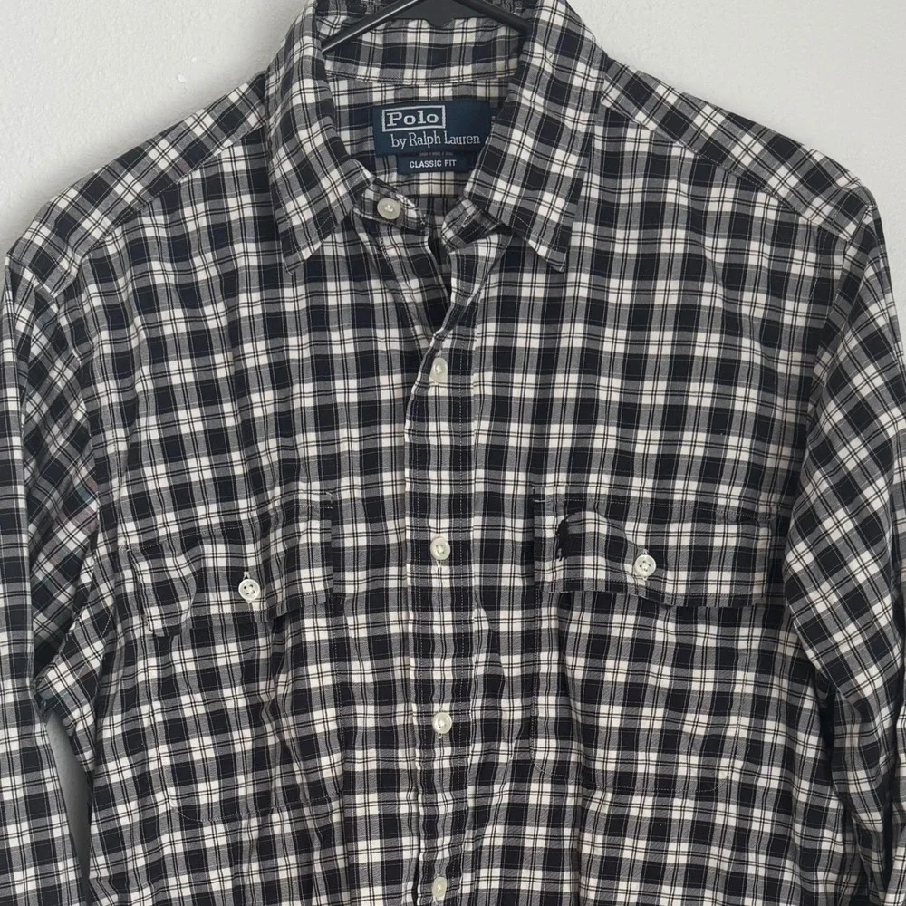 Polo by Ralph Lauren Mens Plaid Shirt Long Sleeve Classic Fit Button Down Small‎